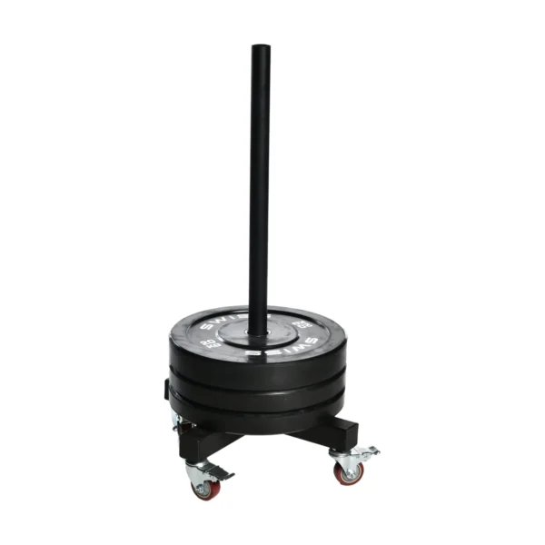 Swiss Barbell Bumper Tower on Wheels - Image 2