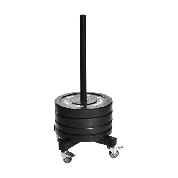 Swiss Barbell Bumper Tower on Wheels - Image 5