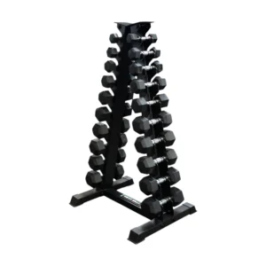 Swiss Barbell Rubber Hex Dumbbell Sets (RACKS INCLUDED)