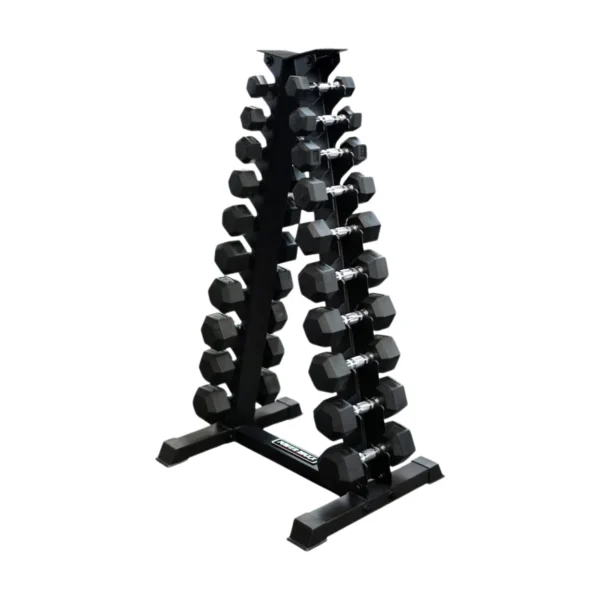 Swiss Barbell Rubber Hex Dumbbell Sets (RACKS INCLUDED)