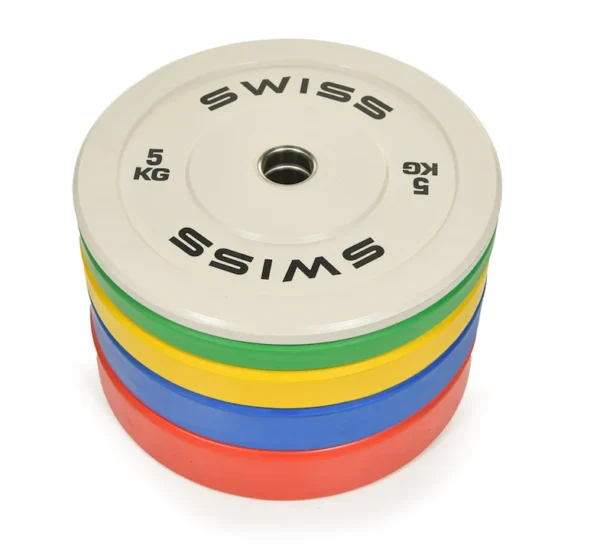 Swiss Barbell Olympic Coloured Rubber Bumper Set - 150kg